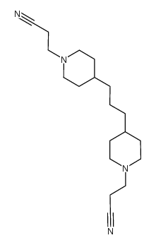 3-[4-[3-[1-(2-cyanoethyl)piperidin-4-yl]propyl]piperidin-1-yl]propanenitrile结构式
