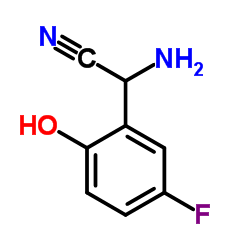 Amino(5-fluoro-2-hydroxyphenyl)acetonitrile结构式