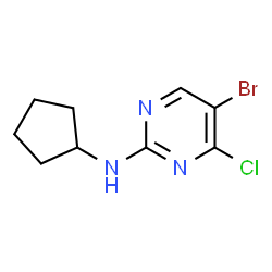 5-bromo-4-chloro-N-cyclopentylpyrimidin-2-amine Structure