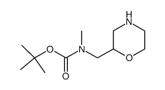 (R)-tert-butyl methyl(morpholin-2-ylmethyl)carbamate structure