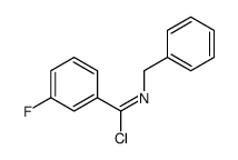 N-benzyl-3-fluorobenzenecarboximidoyl chloride结构式