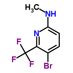 5-Bromo-N-methyl-6-(trifluoromethyl)-2-pyridinamine Structure