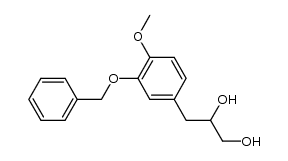 3-(3-benzyloxy-4-methoxy-phenyl)-propane-1,2-diol结构式