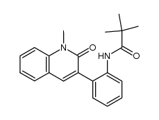 N-(2-(1-methyl-2-oxo-1,2-dihydroquinolin-3-yl)phenyl)pivalamide结构式