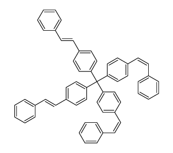 1-(2-phenylethenyl)-4-[tris[4-(2-phenylethenyl)phenyl]methyl]benzene Structure