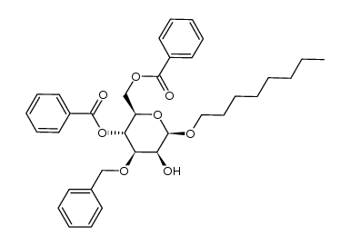 octyl 4,6-di-O-benzoyl-3-O-benzyl-β-D-mannopyranoside Structure