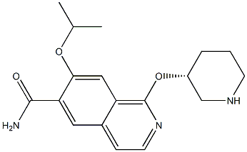 (R)-7-isopropoxy-1-(piperidin-3-yloxy)isoquinoline-6-carboxamide结构式