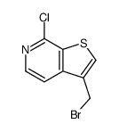 3-(bromomethyl)-7-chlorothieno[2,3-c]pyridine结构式