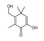 6-hydroxy-3-(hydroxymethyl)-2,4,4-trimethylcyclohexa-2,5-dien-1-one结构式