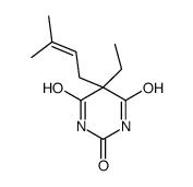 5-ethyl-5-(3-methylbut-2-enyl)-1,3-diazinane-2,4,6-trione结构式