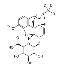 sodium,(2S,3S,5R,6R)-6-[[(4S,4aR,7S,7aR,12bS)-9-methoxy-3-(trideuteriomethyl)-2,4,4a,7,7a,13-hexahydro-1H-4,12-methanobenzofuro[3,2-e]isoquinoline-7-yl]oxy]-3,4,5-trihydroxyoxane-2-carboxylate结构式
