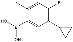 4-Bromo-2-methyl-5-cyclopropylphenylboronic acid结构式