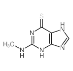 6H-Purine-6-thione,1,9-dihydro-2-(methylamino)- picture