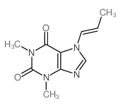 1H-Purine-2,6-dione,3,7-dihydro-1,3-dimethyl-7-(1-propen-1-yl)- structure