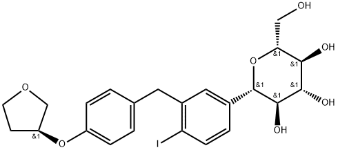 (2R,3S,4R,5R,6S)-2-(Hydroxymethyl)-6-(4-iodo-3-(4-(((S)-tetrahydrofuran-3-yl)oxy)benzyl)phenyl)tetrahydro-2H-pyran-3,4,5-triol picture