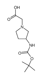 2-(3-((叔丁氧羰基)氨基)吡咯烷-1-基)乙酸结构式