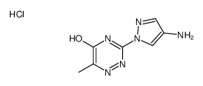 3-(4-aminopyrazol-1-yl)-6-methyl-2H-1,2,4-triazin-5-one hydrochloride结构式