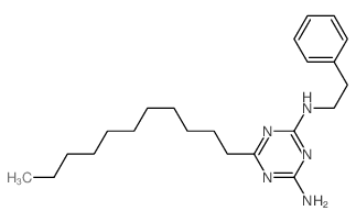 1,3,5-Triazine-2,4-diamine,N2-(2-phenylethyl)-6-undecyl- Structure