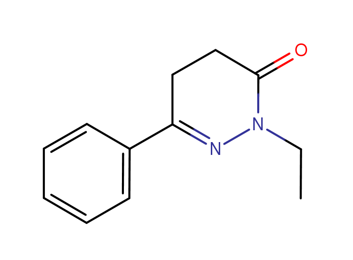 2-ethyl-6-phenyl-4,5-dihydro-2H-pyridazin-3-one结构式