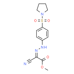 methyl cyano{[4-(1-pyrrolidinylsulfonyl)phenyl]hydrazono}acetate结构式