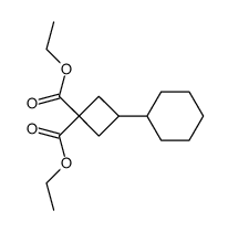 3-Cyclohexyl-cyclobutan-1,1-dicarbonsaeure-diethylester Structure