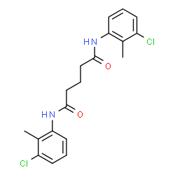 N,N'-Bis(3-chloro-2-methylphenyl)pentanediamide Structure