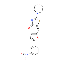 (E)-2-morpholino-5-((5-(3-nitrophenyl)furan-2-yl)methylene)thiazol-4(5H)-one Structure
