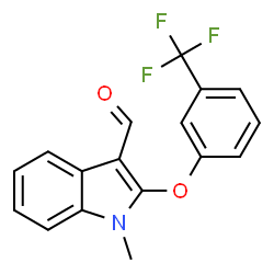 1-Methyl-2-[3-(trifluoromethyl)phenoxy]-1H-indole-3-carbaldehyde结构式