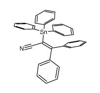 3,3-diphenyl-2-(triphenylstannyl)acrylonitrile结构式