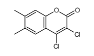 3,4-dichloro-6,7-dimethylchromen-2-one结构式