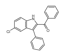 (5-chloro-3-phenyl-1H-2-indolyl)(phenyl)methanone结构式