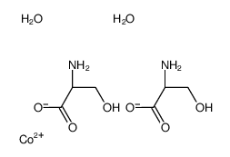 (2S)-2-amino-3-hydroxypropanoate,cobalt(2+),dihydrate结构式