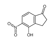 (9ci)-2,3-二氢-4-羟基-5-硝基-1H-茚-1-酮结构式