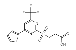 3-[4-thiophen-2-yl-6-(trifluoromethyl)pyrimidin-2-yl]sulfonylpropanoic acid Structure