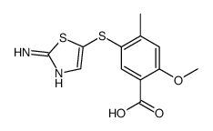 5-[(2-Amino-1,3-thiazol-5-yl)sulfanyl]-2-methoxy-4-methylbenzoic acid结构式