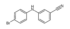 N-(4-溴苯基-n-(3-氰基苯基)胺结构式