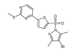 4-[5-(4-bromo-3,5-dimethylpyrazol-1-yl)sulfonylthiophen-2-yl]-2-methylsulfanylpyrimidine Structure