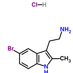 2-(5-Bromo-2-methyl-1H-indol-3-yl)ethanamine hydrochloride (1:1) Structure