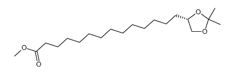 (S)-14-(2,2-dimethyl-[1,3]dioxolan-4-yl)-tetradecanoic acid methyl ester Structure