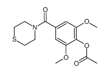 [2,6-dimethoxy-4-(thiomorpholine-4-carbonyl)phenyl] acetate Structure