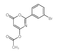 6H-1,3-Oxazin-6-one, 4- (acetyloxy)-2-(3-bromophenyl)-结构式