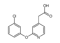 2-[2-(3-chlorophenoxy)pyridin-4-yl]acetic acid结构式