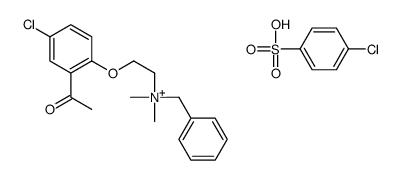 2-(2-acetyl-4-chlorophenoxy)ethyl-benzyl-dimethylazanium,4-chlorobenzenesulfonic acid结构式