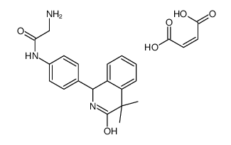 ACETAMIDE,2-AMINO-N-(4-(1,2,3,4-TETRAHYDRO-4,4-DIMETHYL-3-OXO-1-ISOQUINOLINYL)PHENYL)-,(Z)-2-BUTENEDIOATE Structure