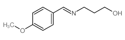 3-[(4-methoxyphenyl)methylideneamino]propan-1-ol Structure