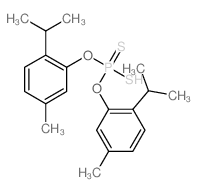 bis(5-methyl-2-propan-2-yl-phenoxy)-sulfanyl-sulfanylidene-phosphorane structure