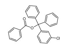 (3-chlorophenyl)diphenylmethyl benzoate结构式