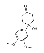 4-(3,4-Dimethoxy-phenyl)-4-hydroxy-cyclohexanone结构式