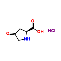 (S)-4-Oxopyrrolidine-2-carboxylic acid hydrochloride Structure