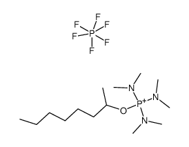 2-octyloxy-tris(dimethylamino)phosphonium hexafluorophosphate Structure